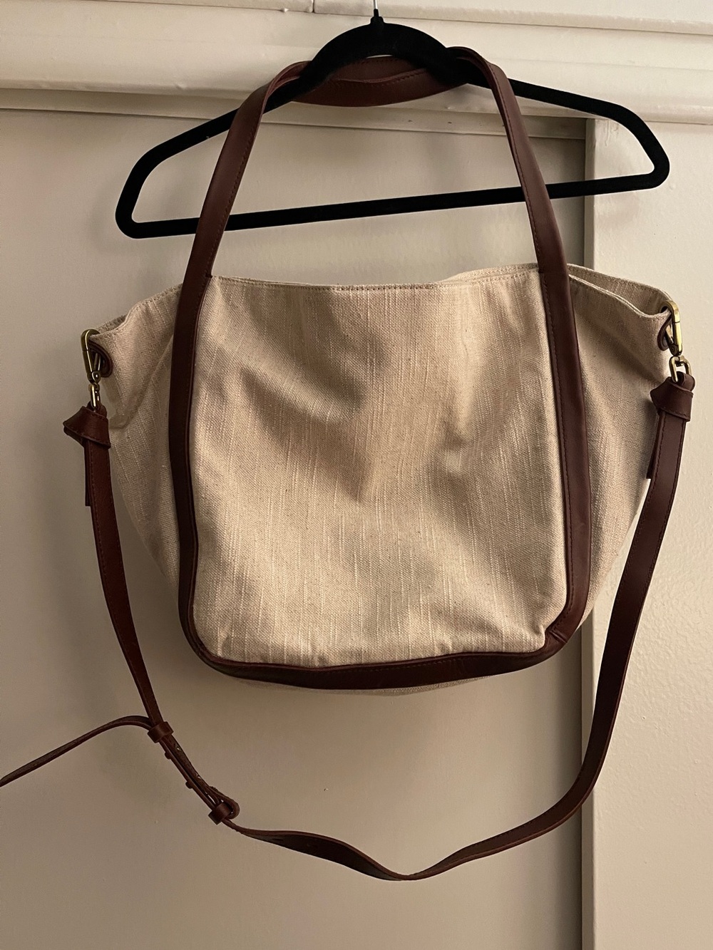 Madewell Sidney Tote in Cotton Linen - Picture 3 of 5